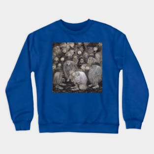 The Trolls and the Youngest Tomte - John Bauer Crewneck Sweatshirt